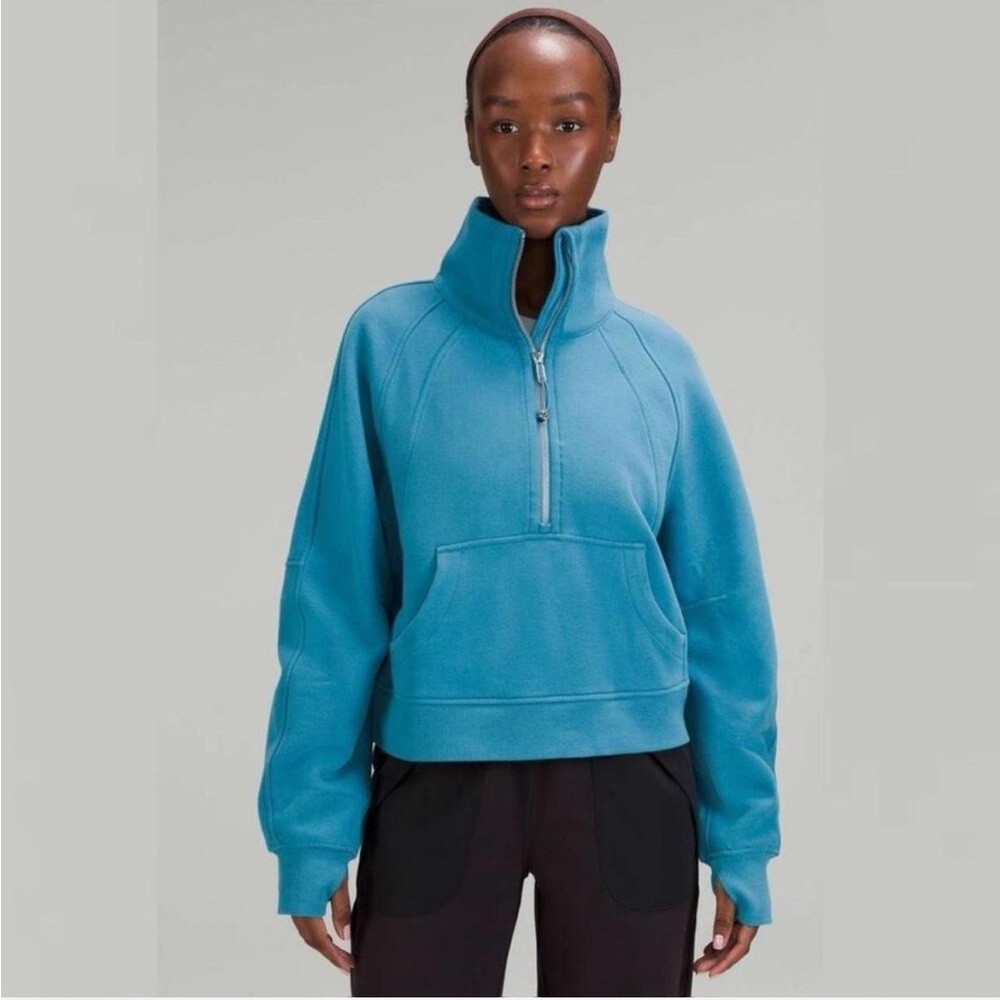 Lululemon Scuba Oversized funnel neck half zip in oceanic